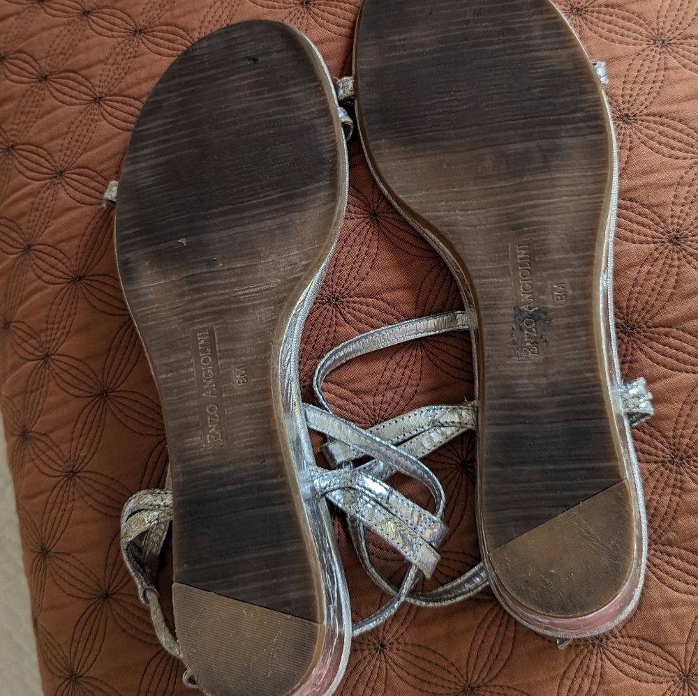 Metallic Silver Sandals - Picture 4 of 7